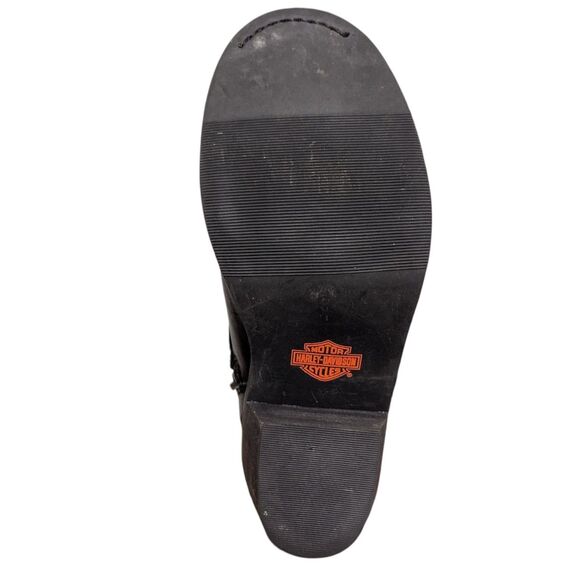 Harley Davidson Black Boots Size 8 Women's Lace Up Moto Biker Combat Heeled - Picture 8 of 15